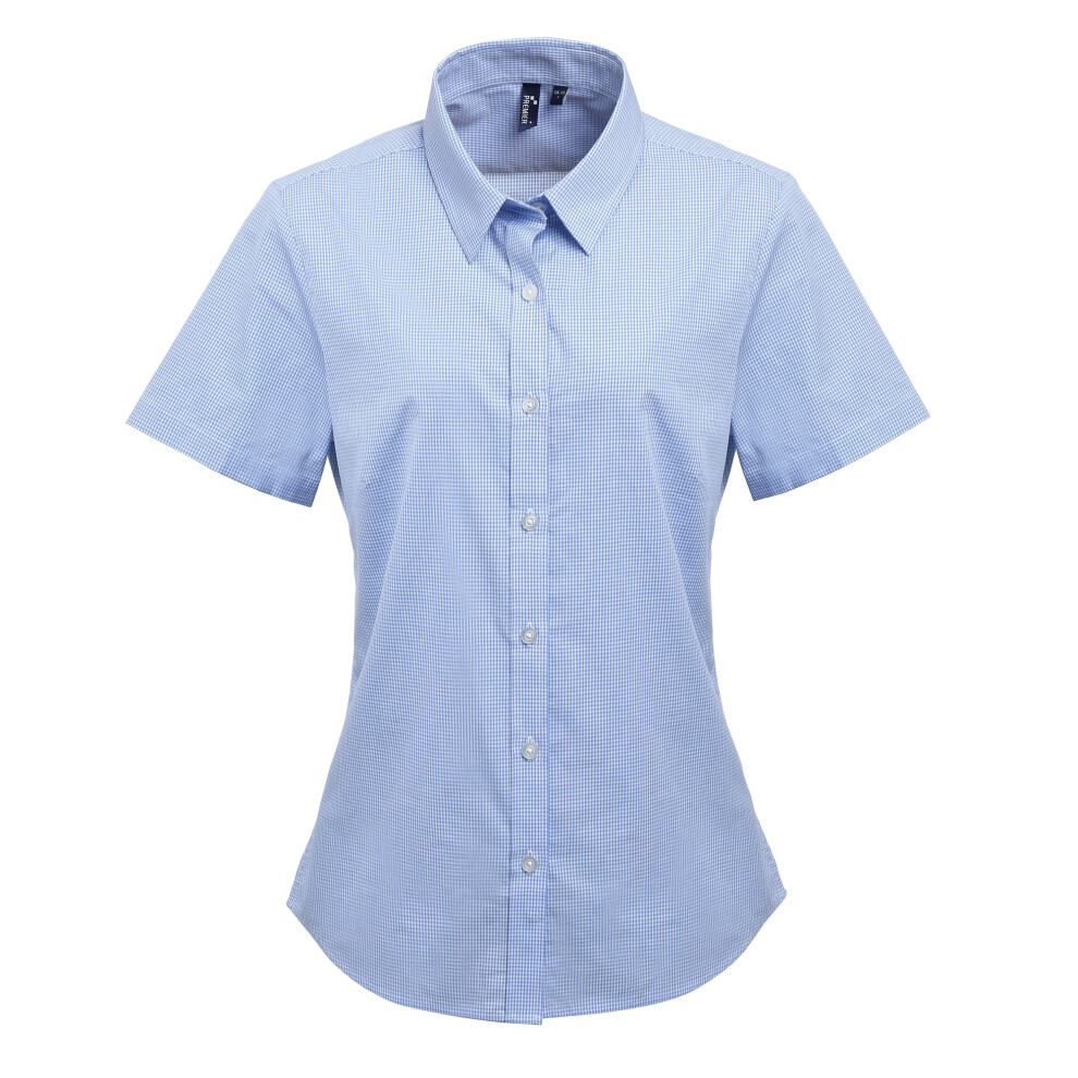 Microcheck Short Sleeve Cotton Shirt