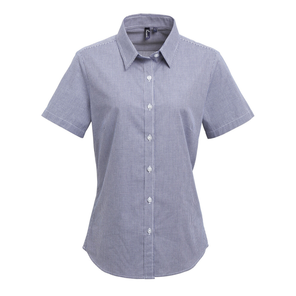 Microcheck Short Sleeve Cotton Shirt