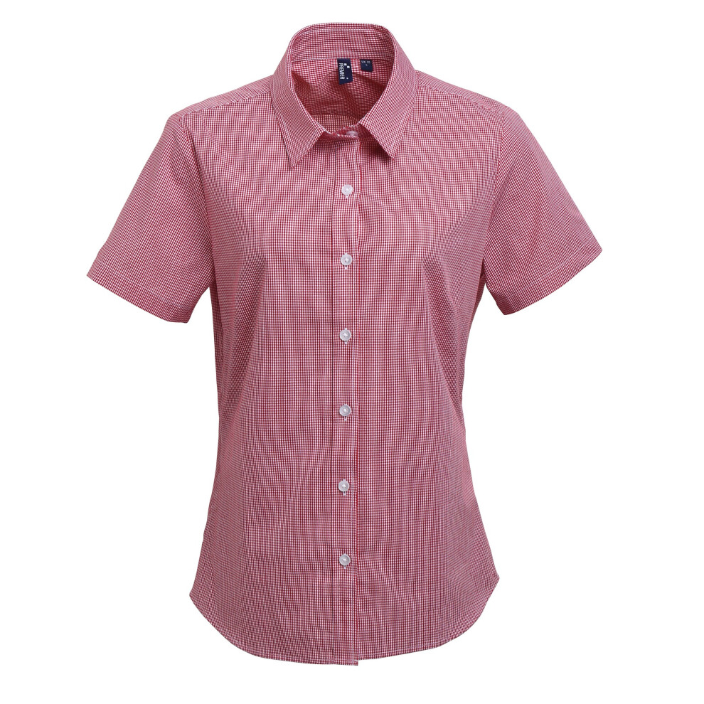 Microcheck Short Sleeve Cotton Shirt