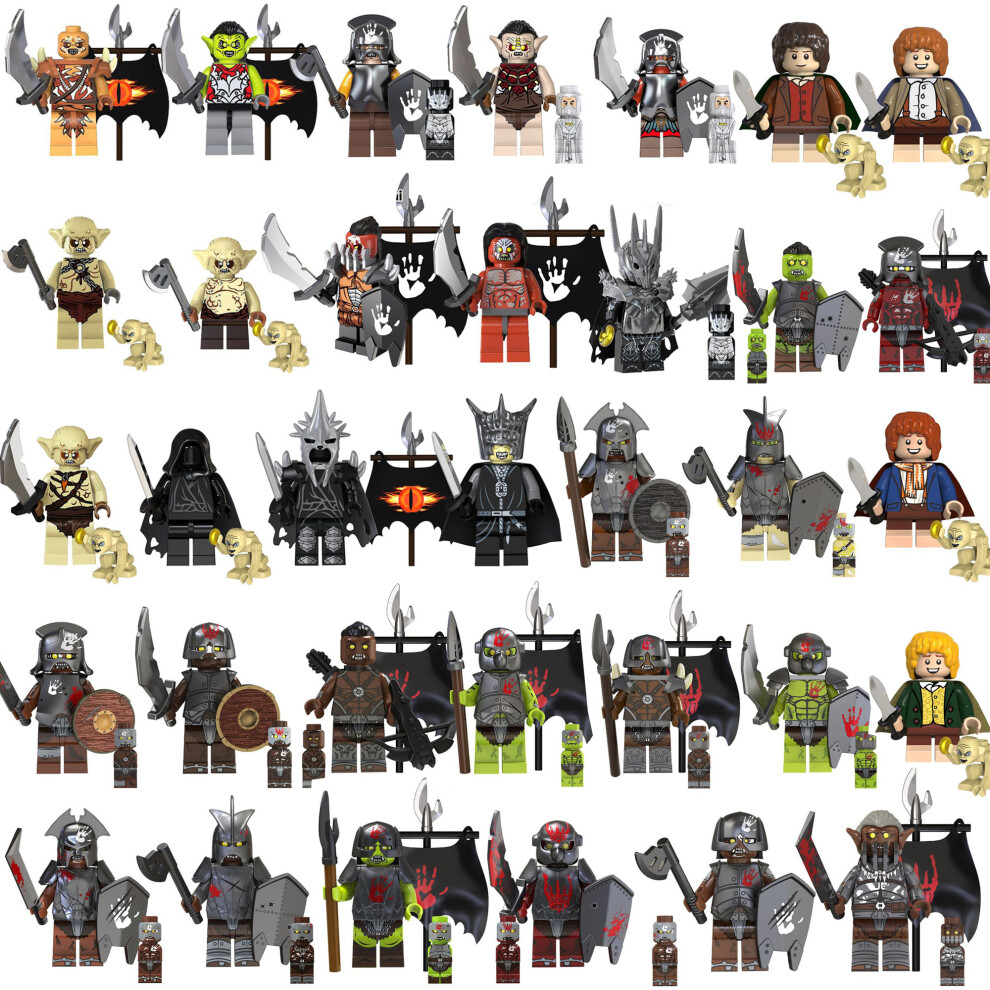 34PCS Lord of the Rings Minifigures Toys Fit Lego Suit