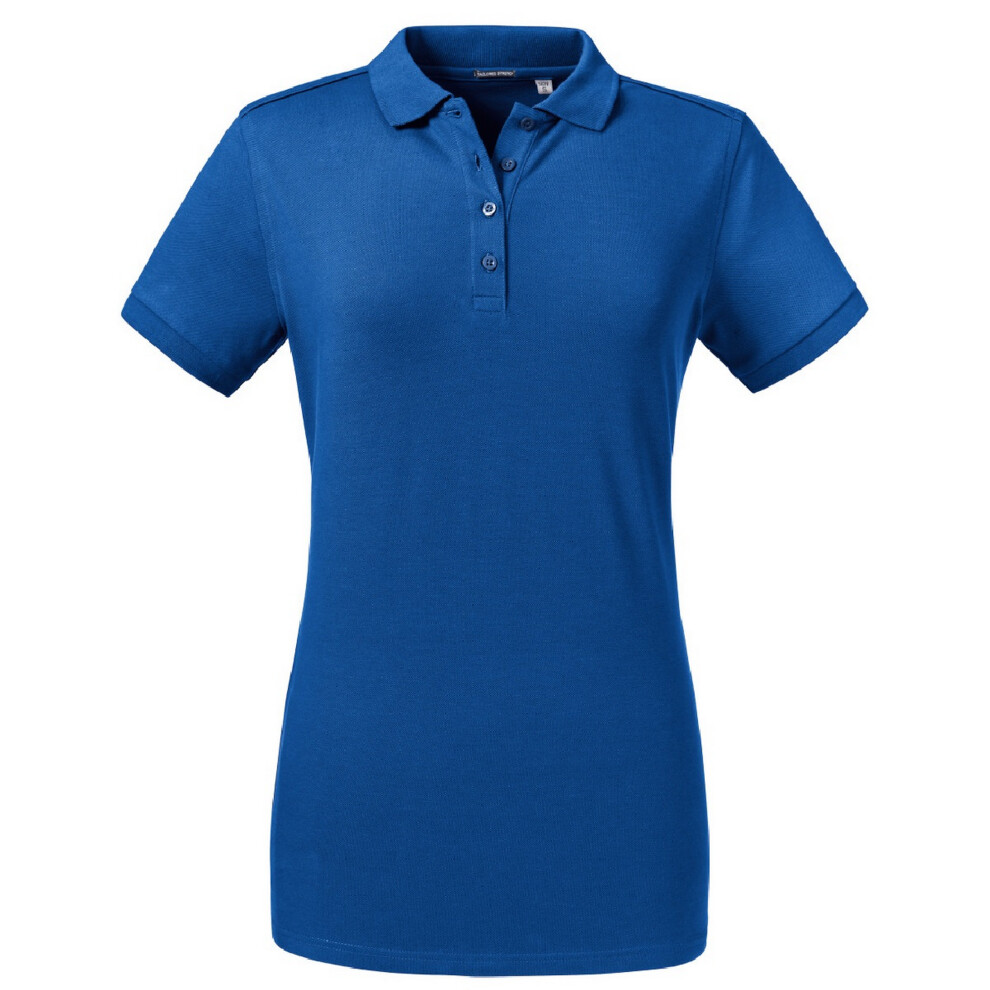 (XL, Bright Royal) Russell Womens/Ladies Tailored Stretch Polo