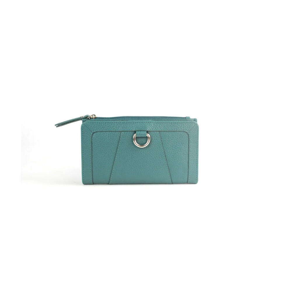 (One Size, Aqua Blue) Eastern Counties Leather Davina Leather D-Ring Purse