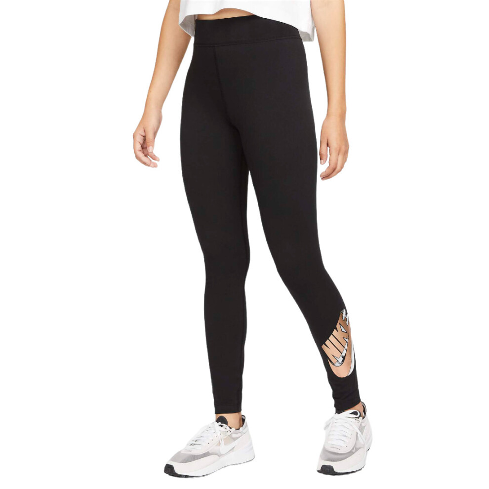 (XS, Black) Nike Womens/Ladies Essential Printed High Waist Sports Leggings