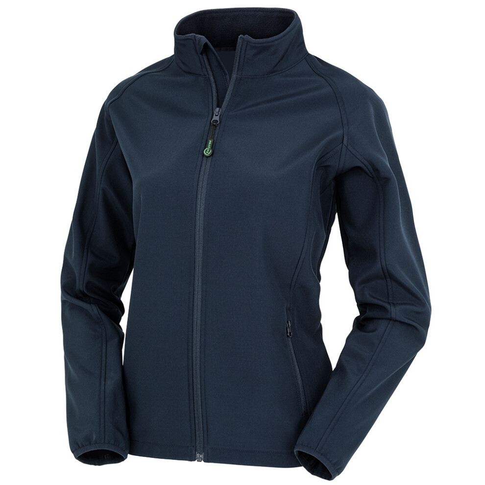 (M, Navy) Result Genuine Recycled Womens/Ladies Softshell Printable Jacket