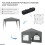 Outsunny Outsunny 3mx3m Pop Up Gazebo Party Tent Canopy Marquee with Storage Bag Grey 4