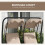 Outsunny Outsunny Canopy Swing 2 Separate Relax Chairs w/ Handrails, Cup Holders Beige 6