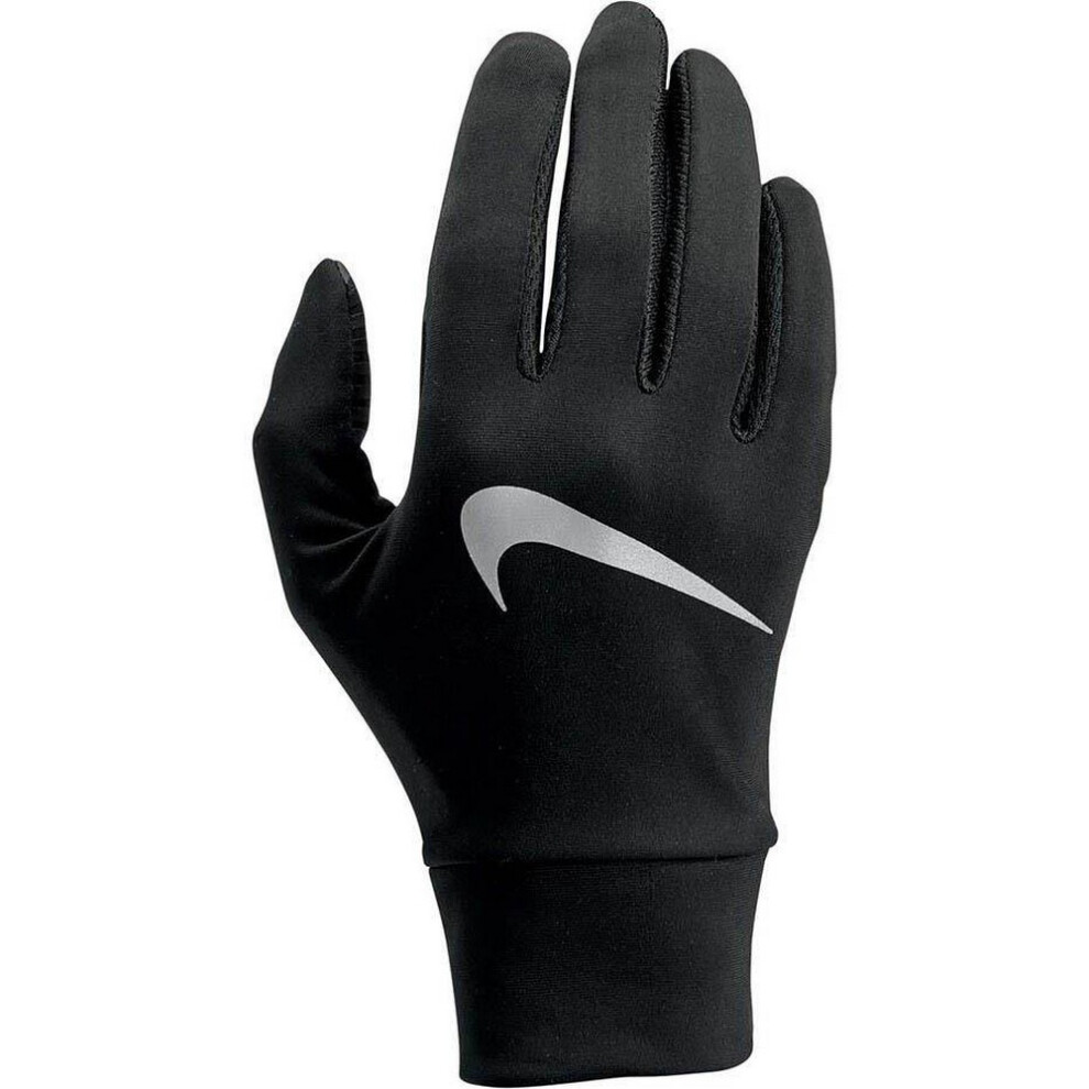 (XS, Black/Silver) Nike Womens/Ladies Tech Lightweight Running Gloves