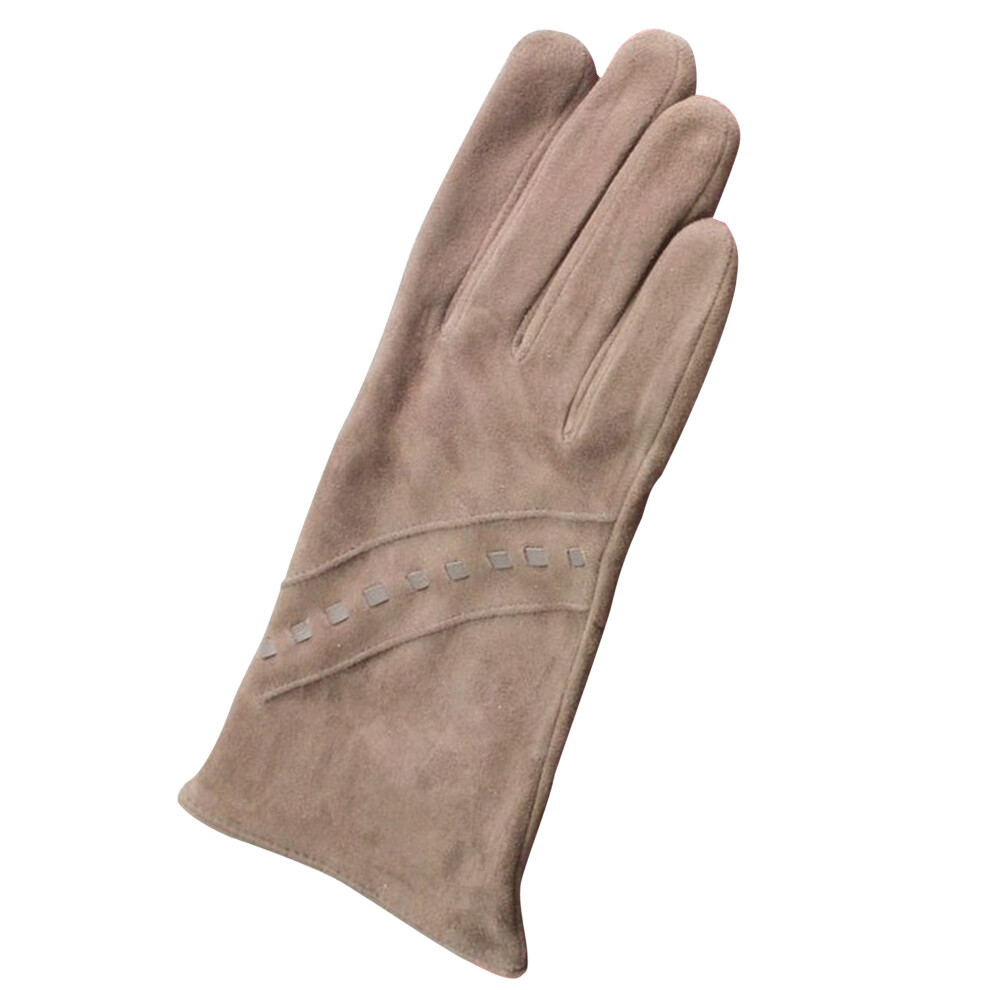 (M, Taupe) Eastern Counties Leather Womens/Ladies Sian Suede Gloves