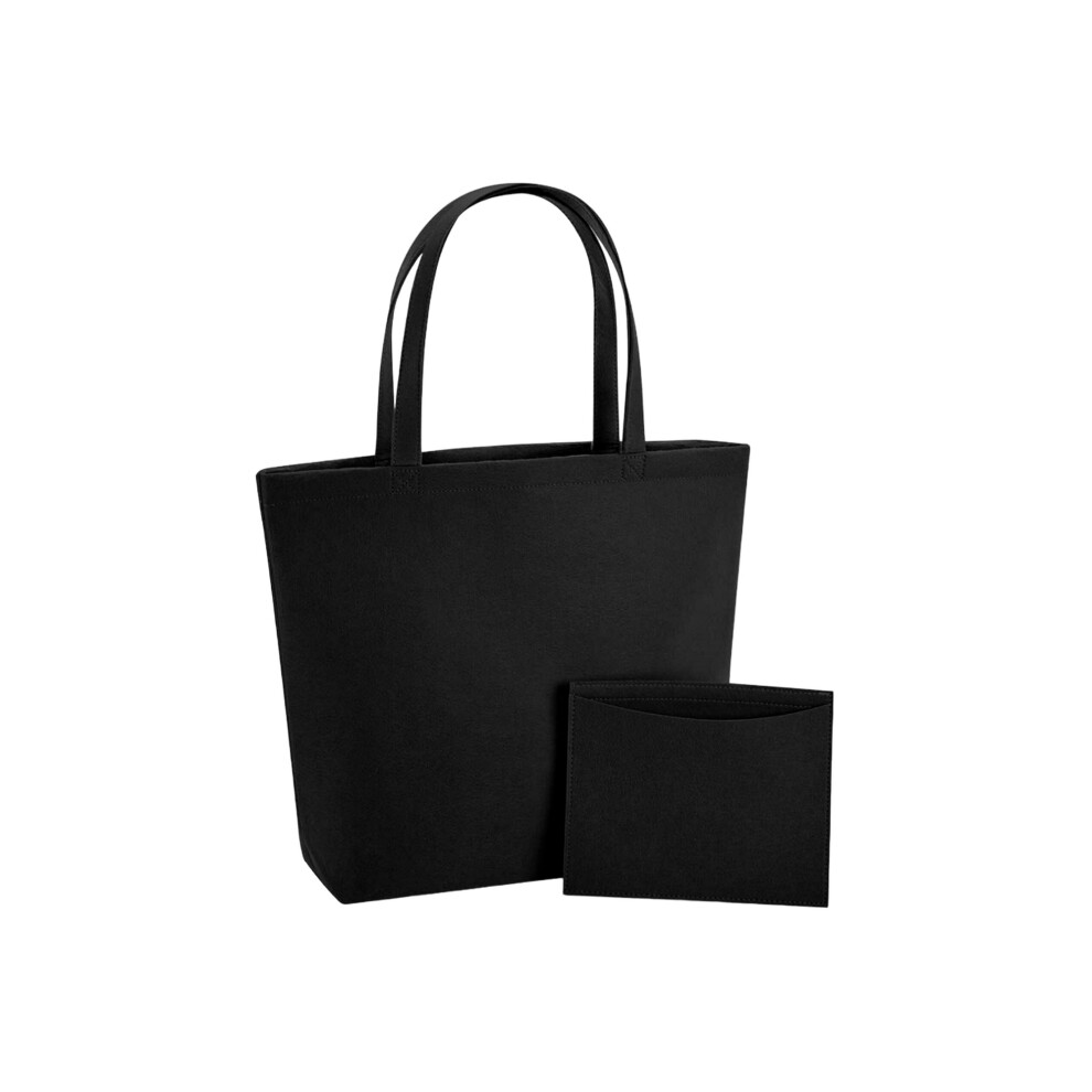 (One Size, Black) Bagbase Felt Shopper Bag