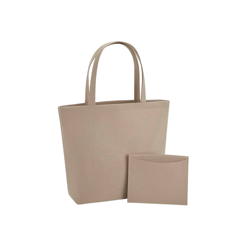 (One Size, Sand) Bagbase Felt Shopper Bag