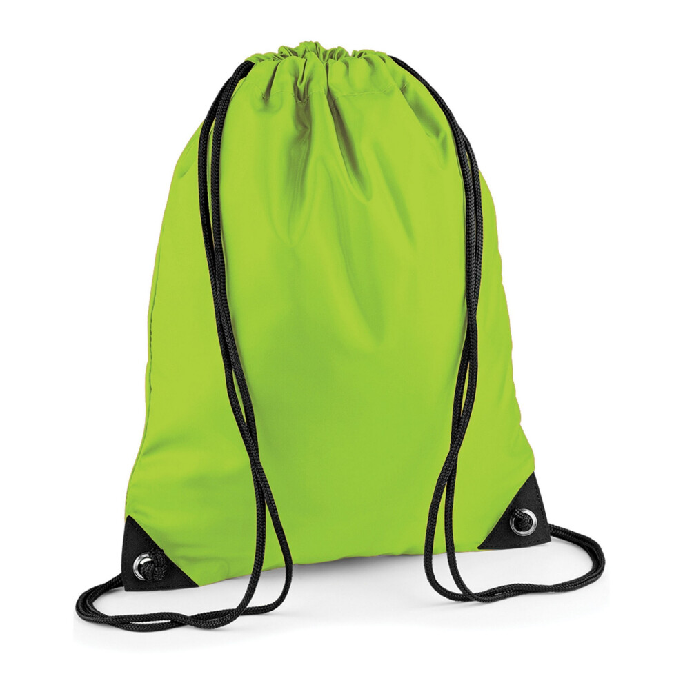 Bagbase (One Lime ) Premium Drawstring Bag Unisex Green 45Cm