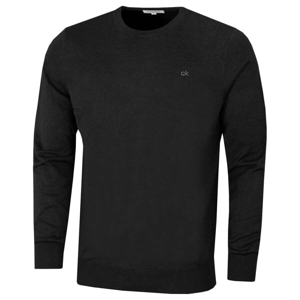 (3XL, Charcoal) Calvin Klein Mens 2022 Round Neck Tour Durable Soft Golf Sweater