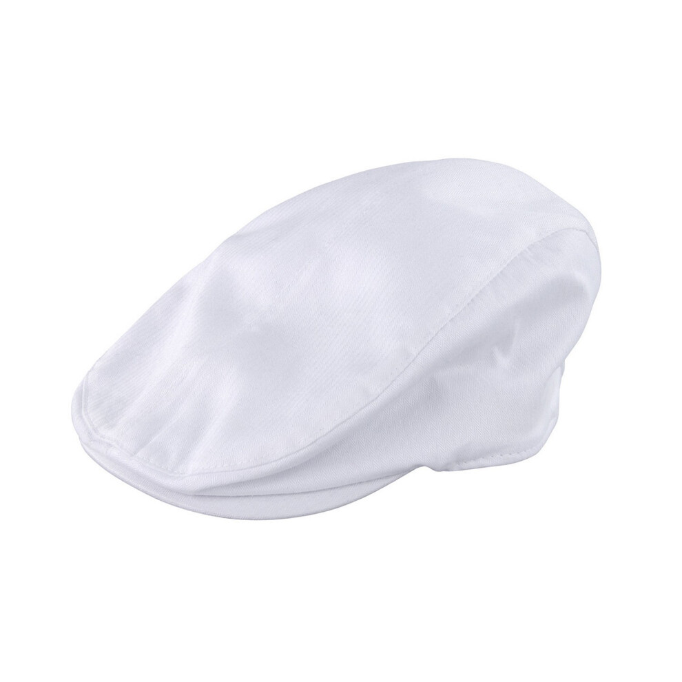 (L, White) Result Headwear Unisex Adult Gatsby Cap