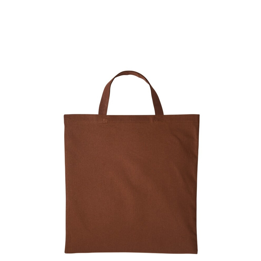 Nutshell Brown (One Size, Dark ) Cotton Short Handle Shopper