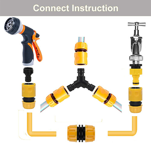 Garden Hose Connector Kit 20 Pack Yellow 2
