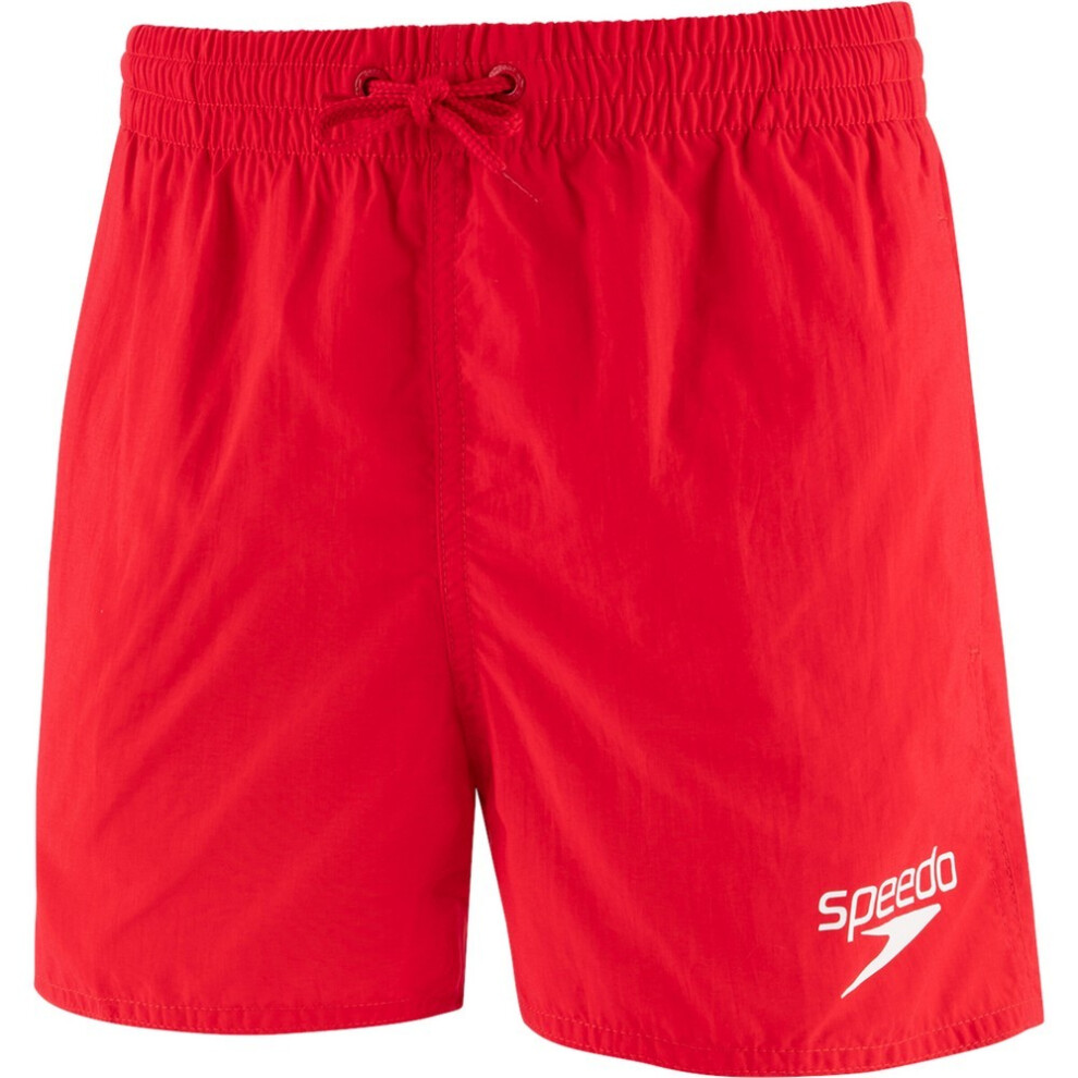 (S, Red) Speedo Boys Essential Swim Shorts