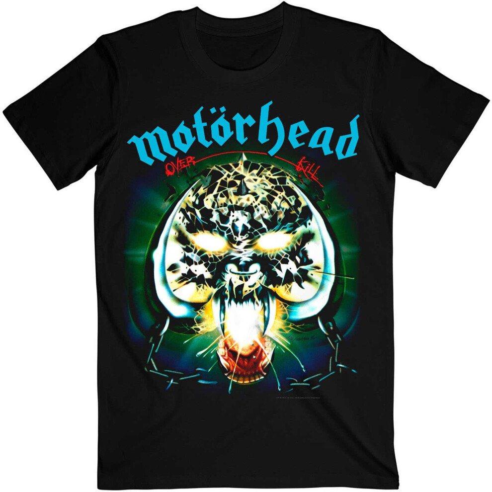 Motorhead Men's Black (L, ) Unisex Adult Overkill T-Shirt