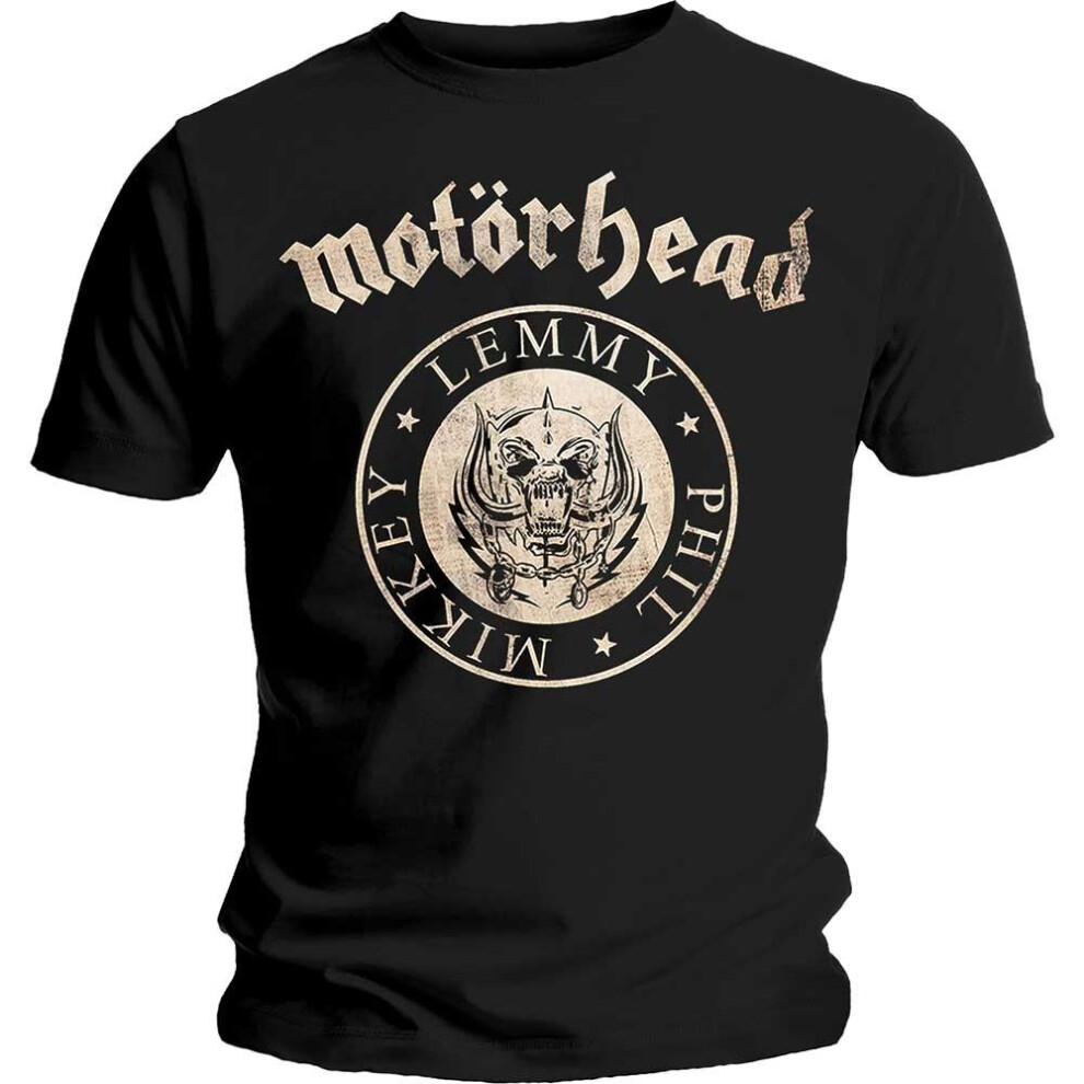 (2XL, Black) Motorhead Unisex Adult Undercover Newsprint Seal T-Shirt