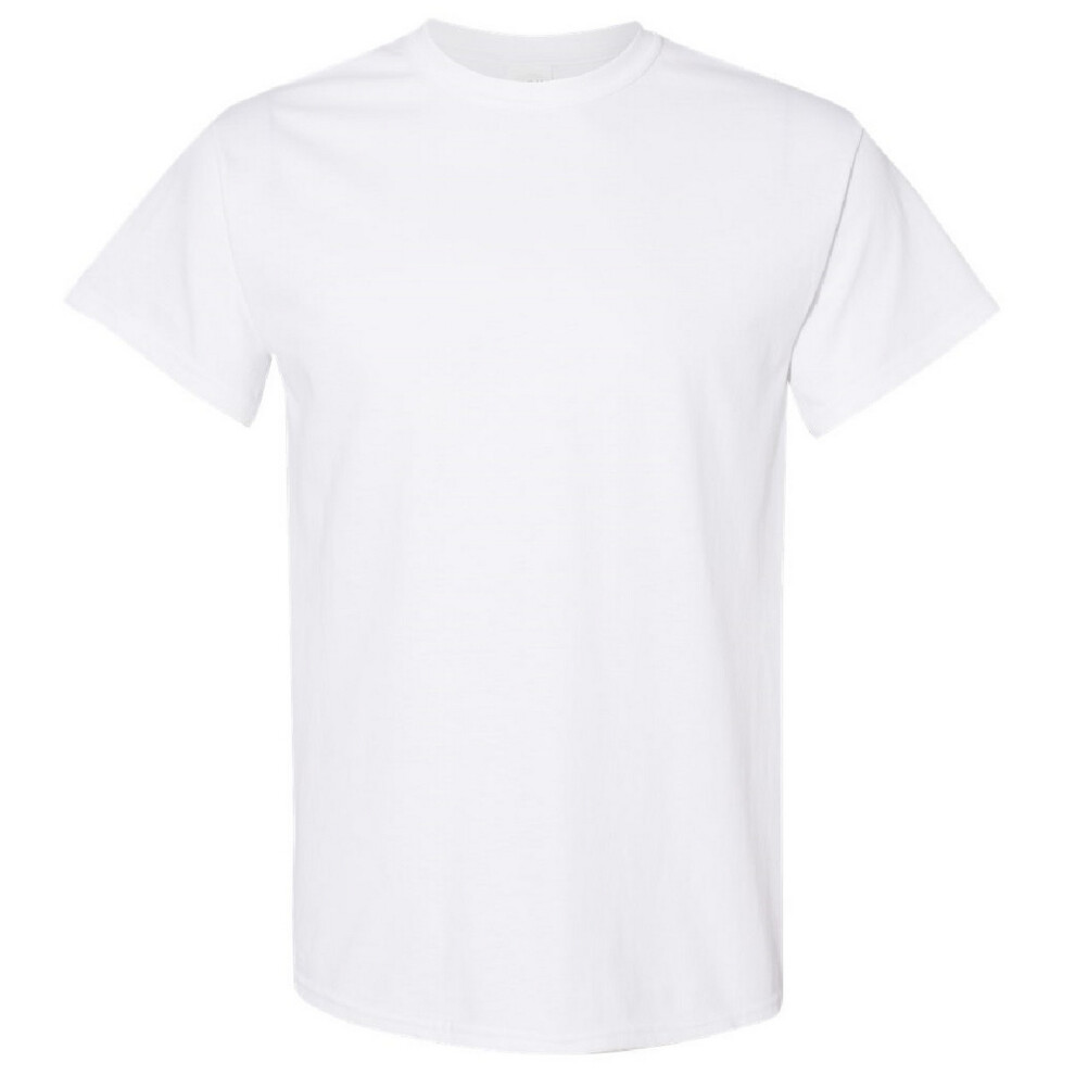 (2XL, White) Gildan Mens Heavy Cotton Short Sleeve T-Shirt