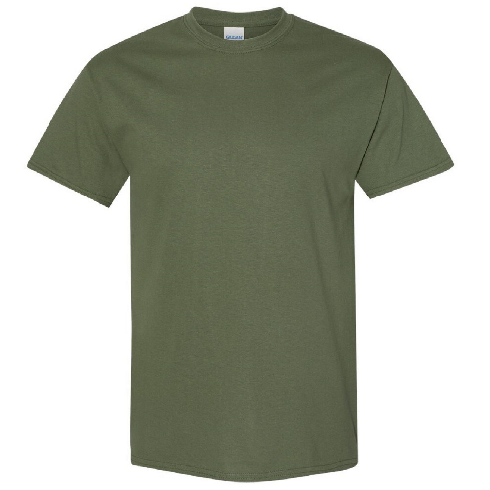 (M, Military Green) Gildan Mens Heavy Cotton Short Sleeve T-Shirt
