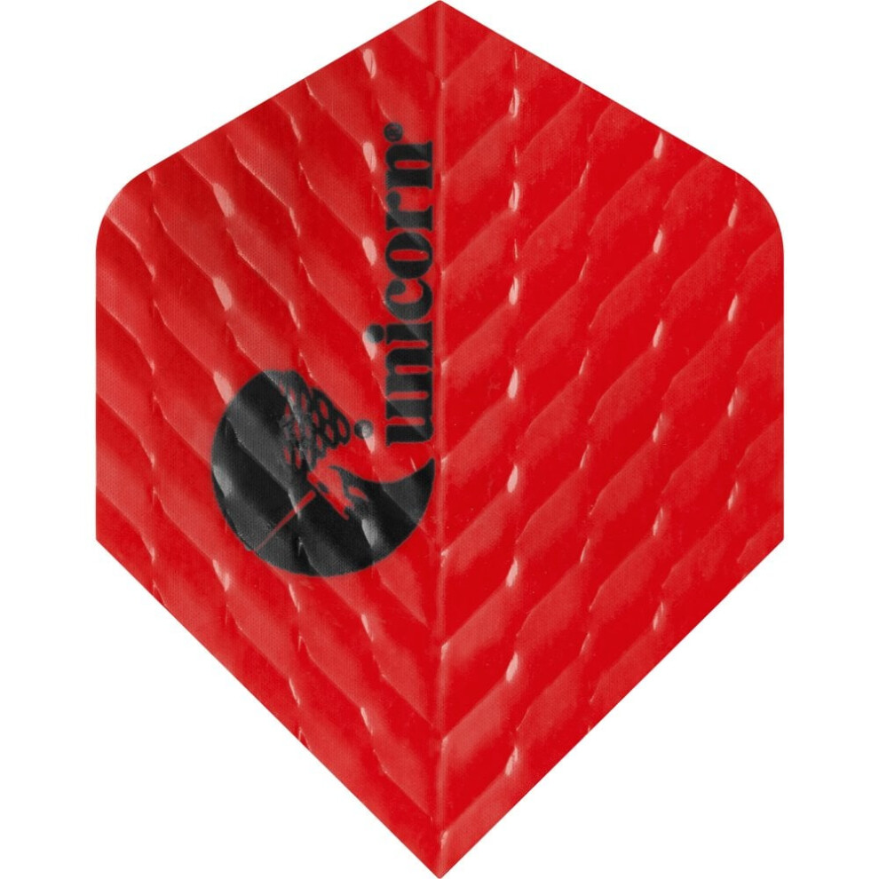 (One Size, Red) Unicorn Q.100 Plus Dart Flights (Pack of 3)