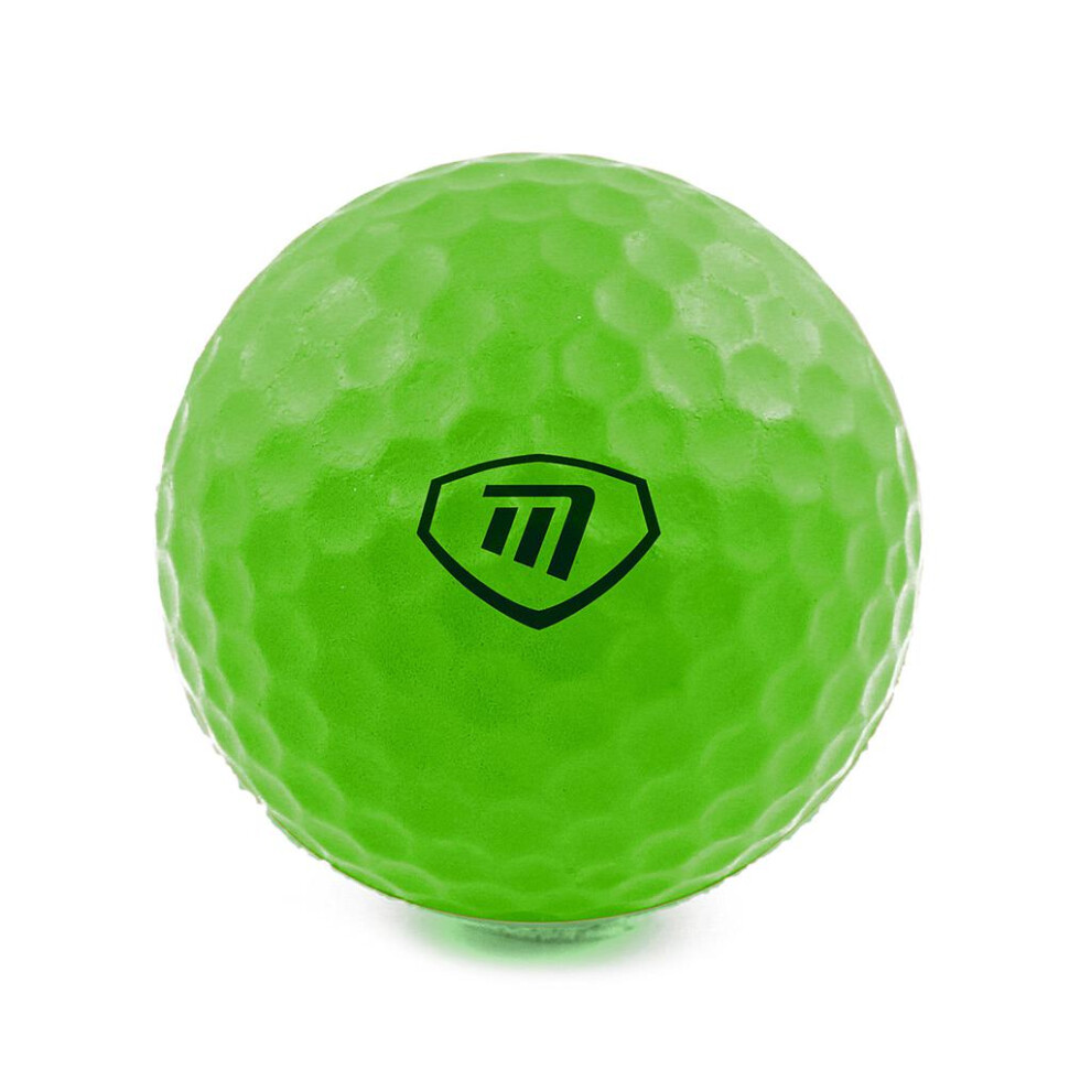 (One Size, Green) Masters Lite Flite Foam Practice Golf Balls (Pack of 6)