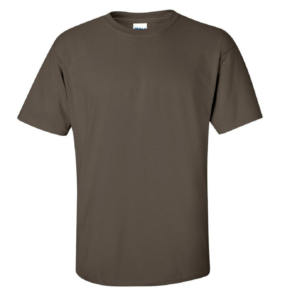 (S, Olive) Gildan Mens Ultra Cotton Short Sleeve T-Shirt