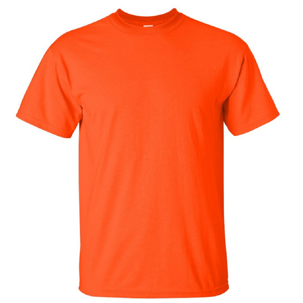 (L, Orange) Gildan Mens Ultra Cotton Short Sleeve T-Shirt
