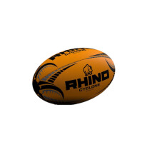 (5, Fluorescent Orange) Rhino Cyclone Rugby Ball