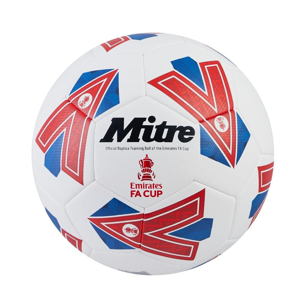 (5, White/Red/Blue) Mitre FA Cup 2023-2024 Training Football