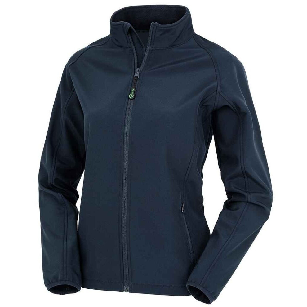 (XS, Navy) Result Genuine Recycled Womens/Ladies Printable Soft Shell Jacket