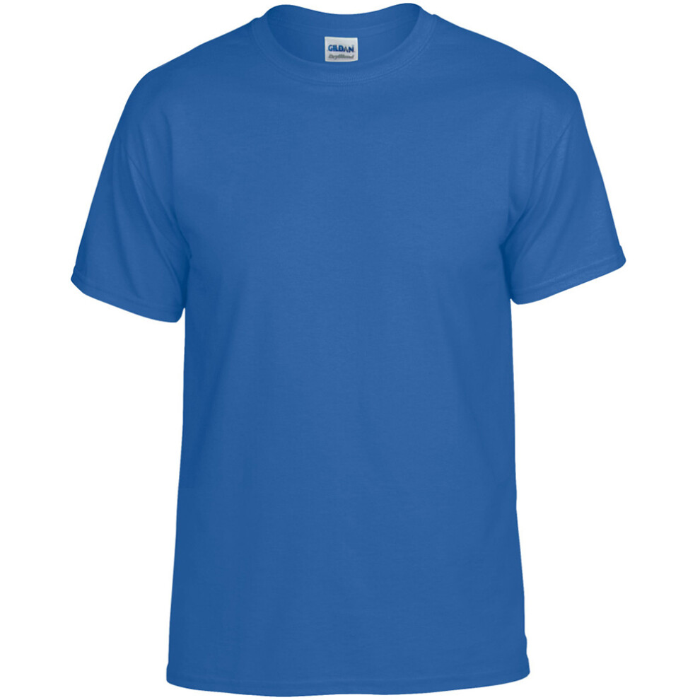 (M, Royal) Gildan DryBlend Adult Unisex Short Sleeve T-Shirt