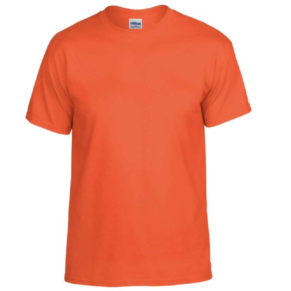 (L, Orange) Gildan DryBlend Adult Unisex Short Sleeve T-Shirt
