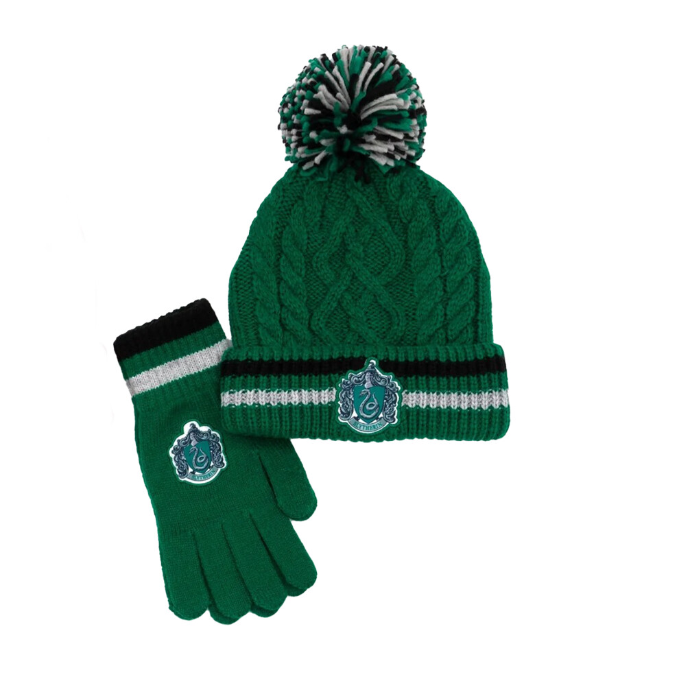 Slytherin Beanie & Gloves Set