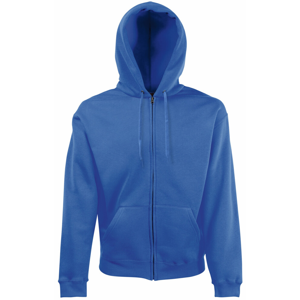 (S, Royal Blue) Fruit Of The Loom Mens Premium 70/30 Hooded Zip-Up Sweatshirt / Hoodie