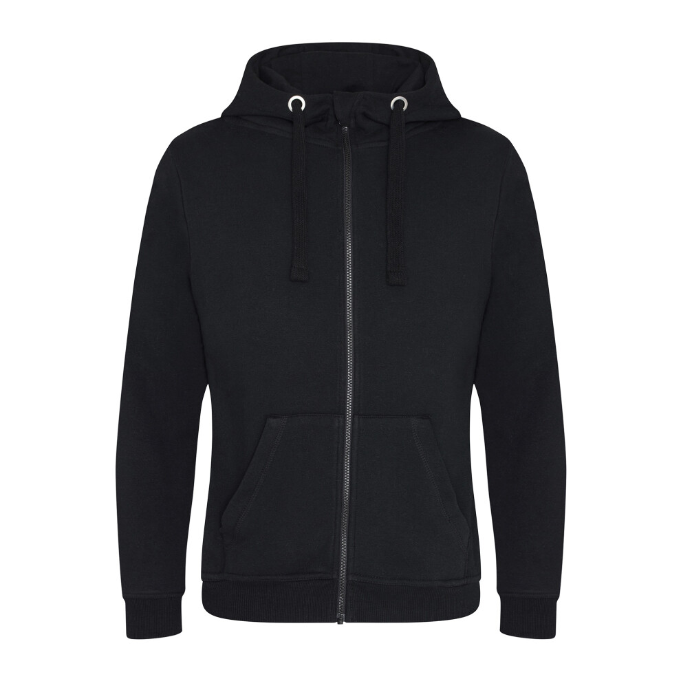 (XL, Jet Black) AWDis Just Hoods Mens Graduate Heavyweight Full Zip Hoodie