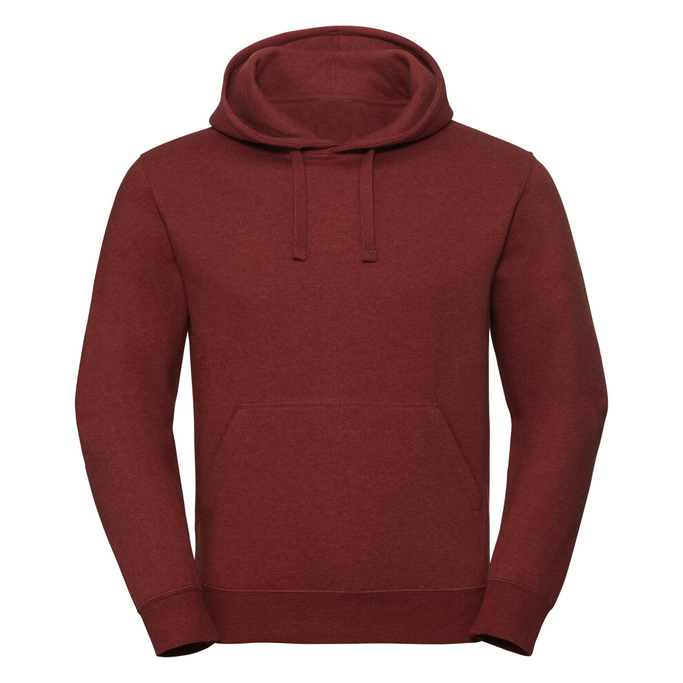 (XS, Brick Red Melange) Russell Unisex Authentic Melange Hooded Sweatshirt