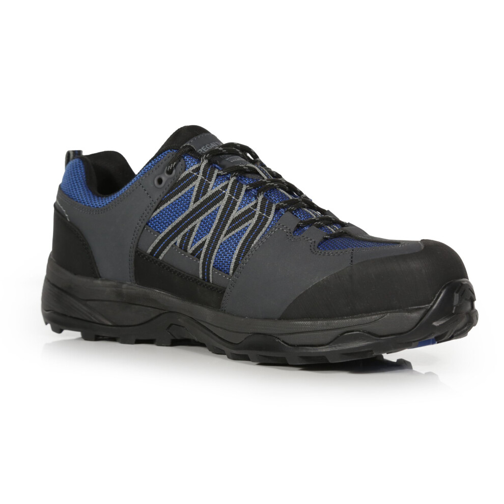 (12 UK, Oxford Blue/Briar) Regatta Mens Clayton Safety Trainers