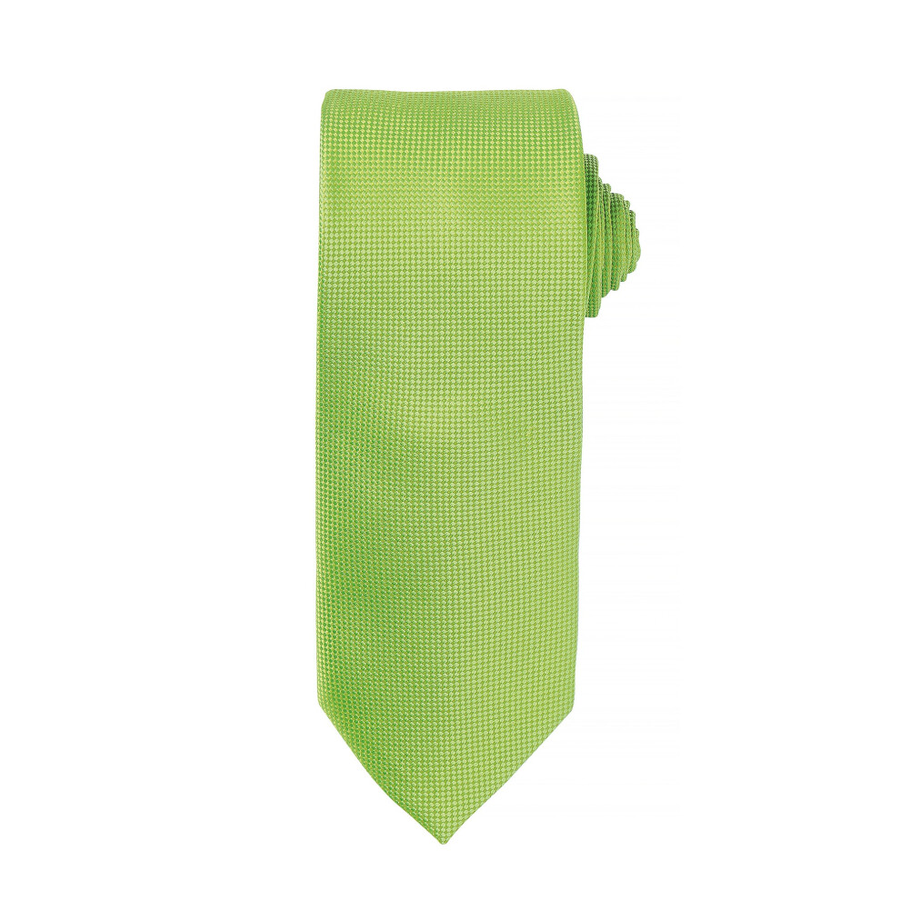 (One Size, Lime) Premier Mens Micro Waffle Formal Work Tie (Pack of 2)