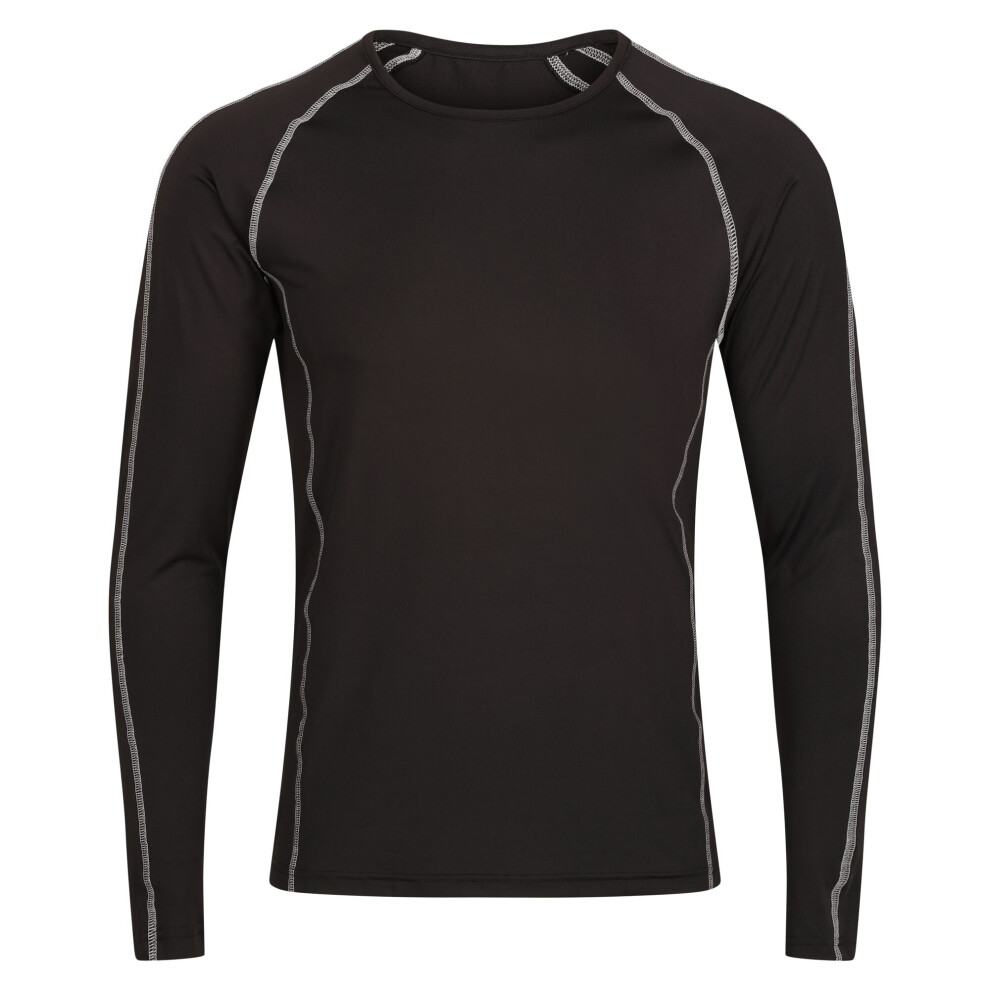 (S, Black) Regatta Mens Pro Long-Sleeved Base Layer Top