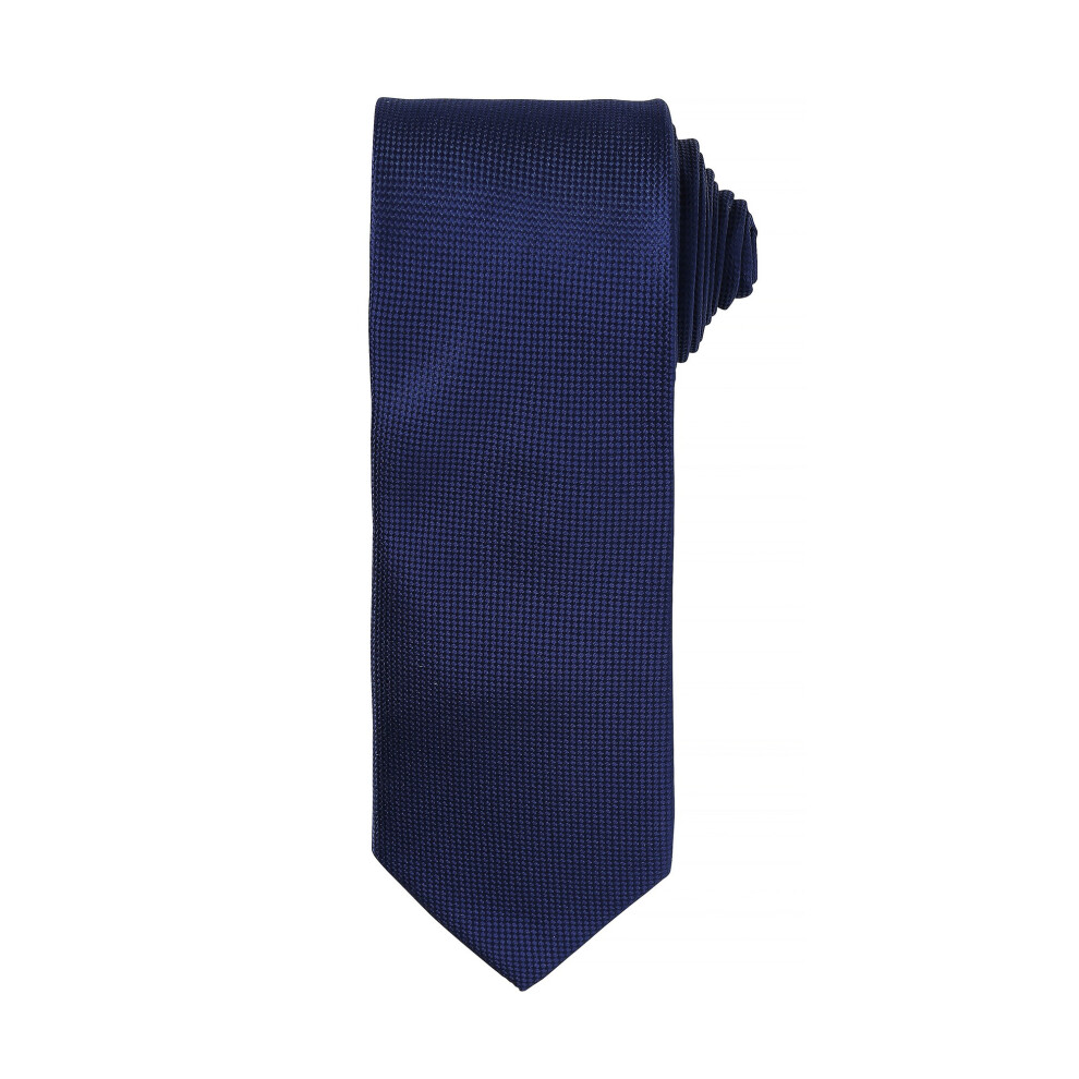 (One Size, Navy) Premier Mens Micro Waffle Formal Work Tie (Pack Of 2)