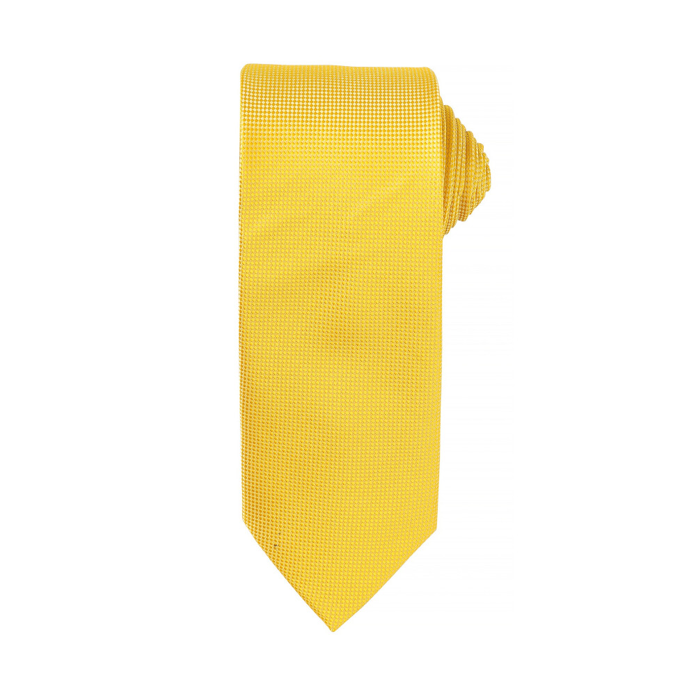 (One Size, Sunflower) Premier Mens Micro Waffle Formal Work Tie (Pack of 2)