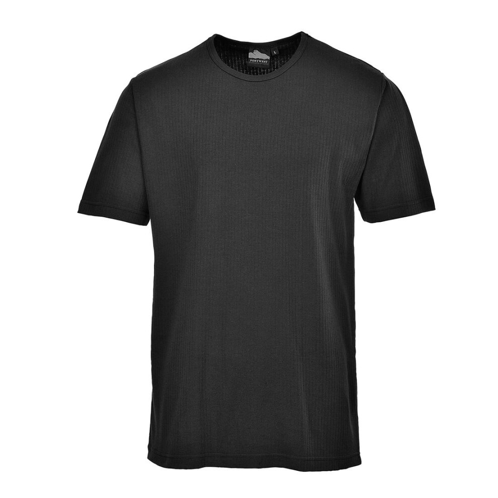 (M, Black) Portwest Mens Thermal T-Shirt