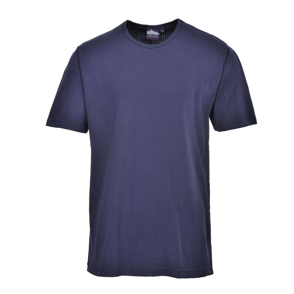 (S, Navy) Portwest Mens Thermal T-Shirt