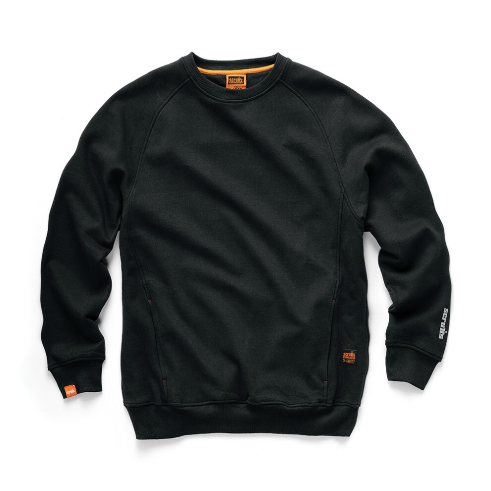 (L, Black) Scruffs Mens Work Sweatshirt