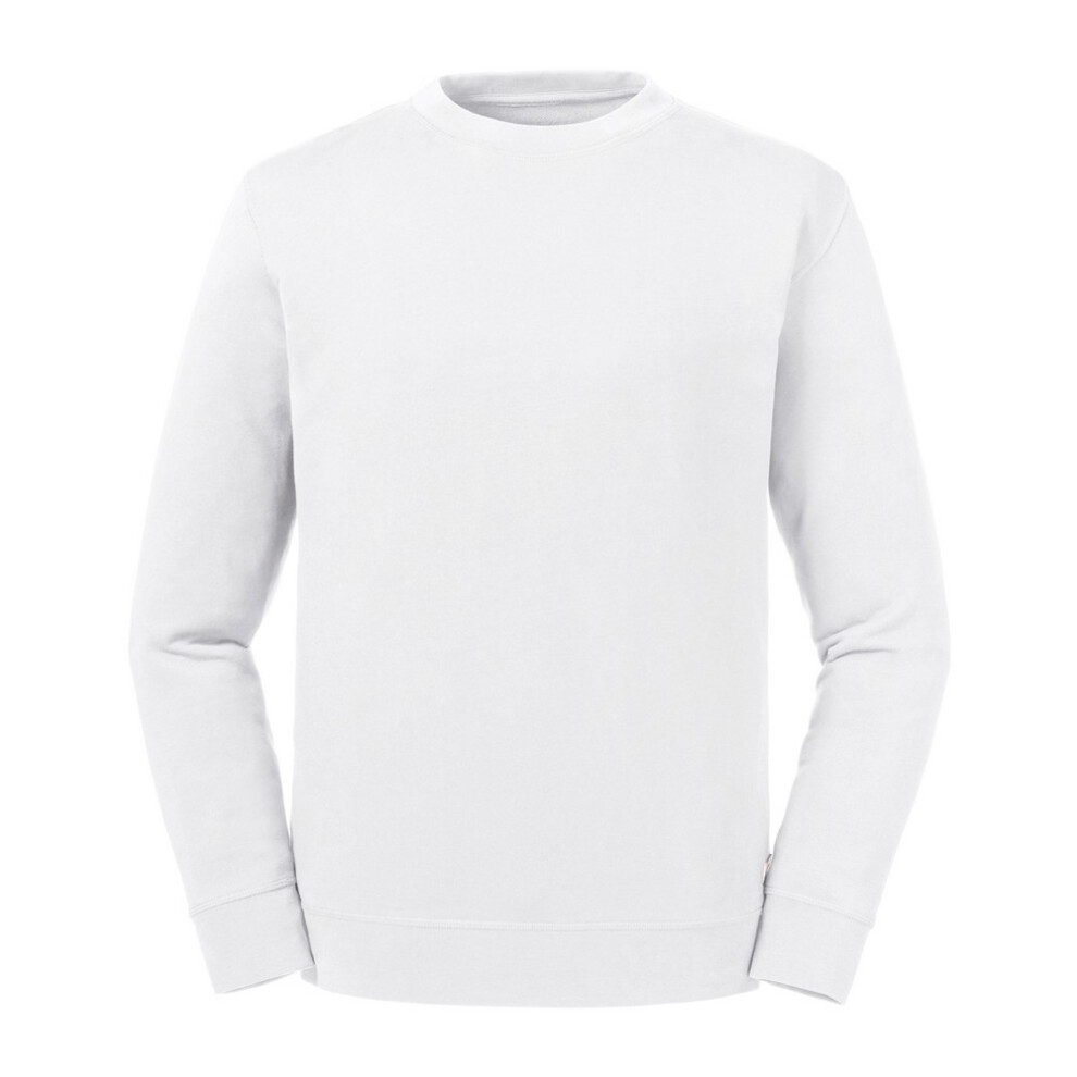 (3XL, White) Russell Unisex Pure Organic Reversible Sweatshirt