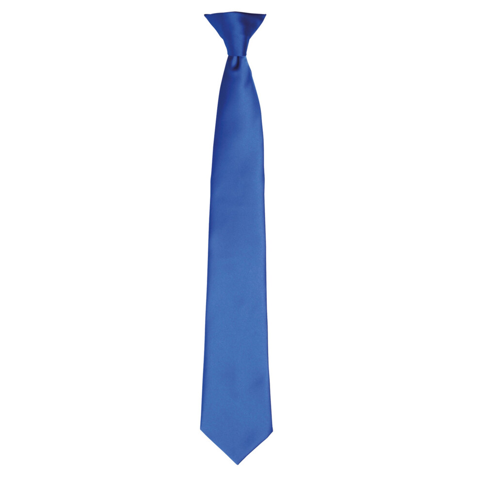 (One size, Royal) Premier Colours Mens Satin Clip Tie