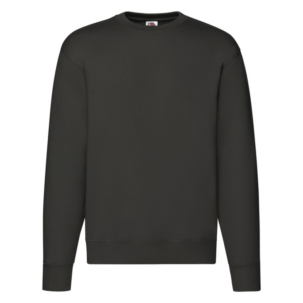 (S, Charcoal) Fruit of the Loom Mens Premium Set-in Sweatshirt