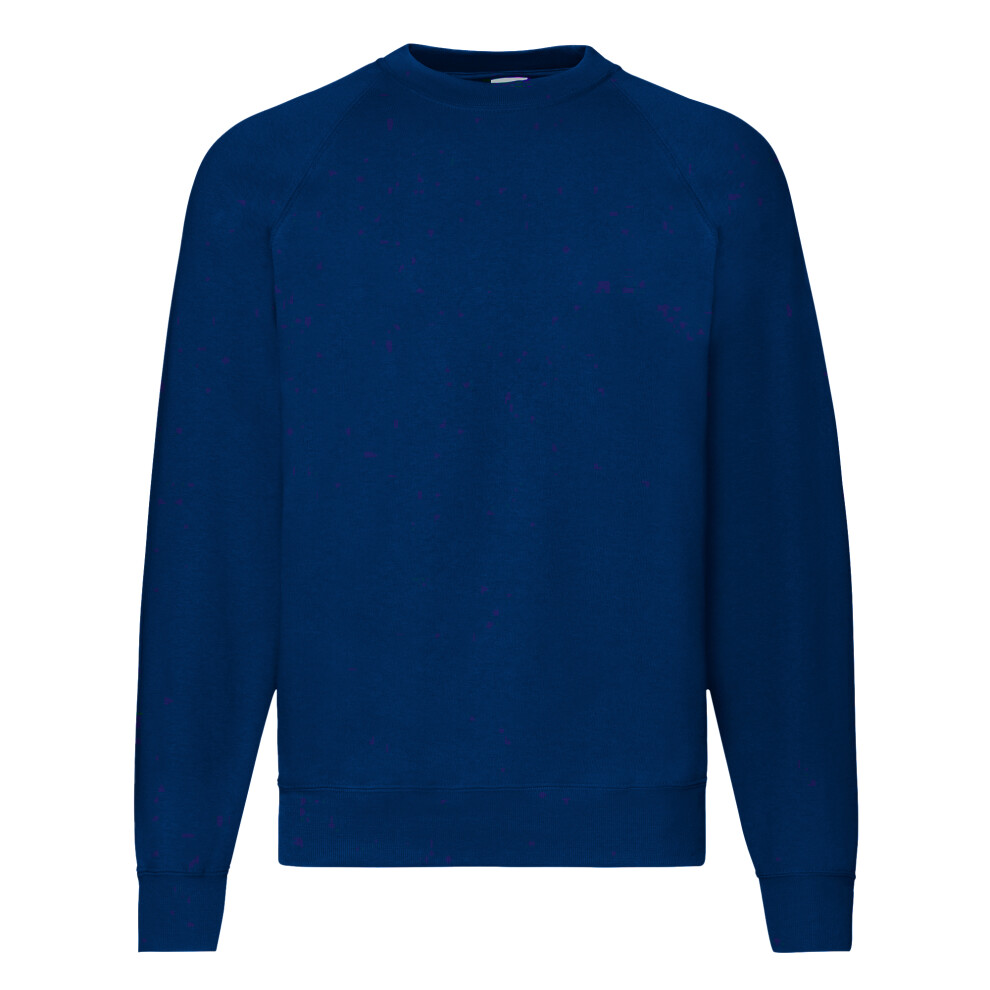 (S, Navy) Fruit Of The Loom Mens Raglan Sleeve Belcoro® Sweatshirt