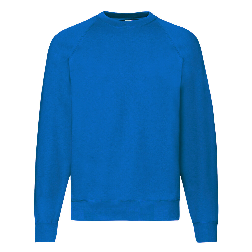 (2XL, Royal) Fruit Of The Loom Mens Raglan Sleeve Belcoro® Sweatshirt